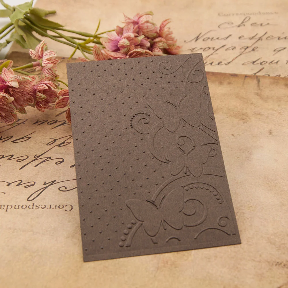 Butterfly Polka Dots Embossing Folders 1 Butterfly Polka Dots Embossing Folders 1