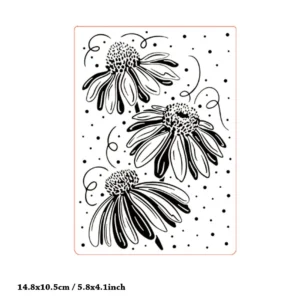 Coneflower Daisy Embossing Folders 4