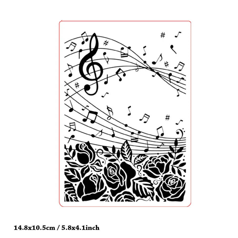 Musical Rose Embossing Folders 4 Musical Rose Embossing Folders 4
