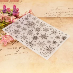Snowflakes Embossing Folders Curved Floral Leaf Scroll Embossing Folders 3