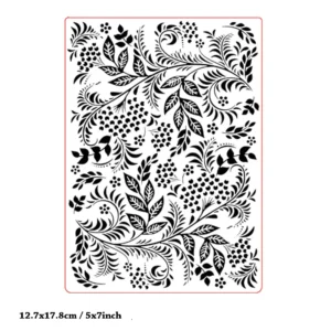 Berry Branch Floral Embossing Folders Layered Christmas Tree Embossing Folders 4