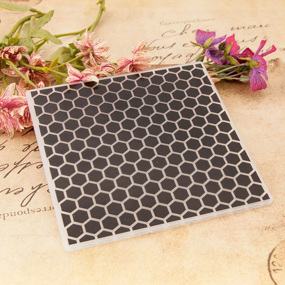 Hexagon Honeycomb Embossing Folders 3 Hexagon Honeycomb Embossing Folders 3