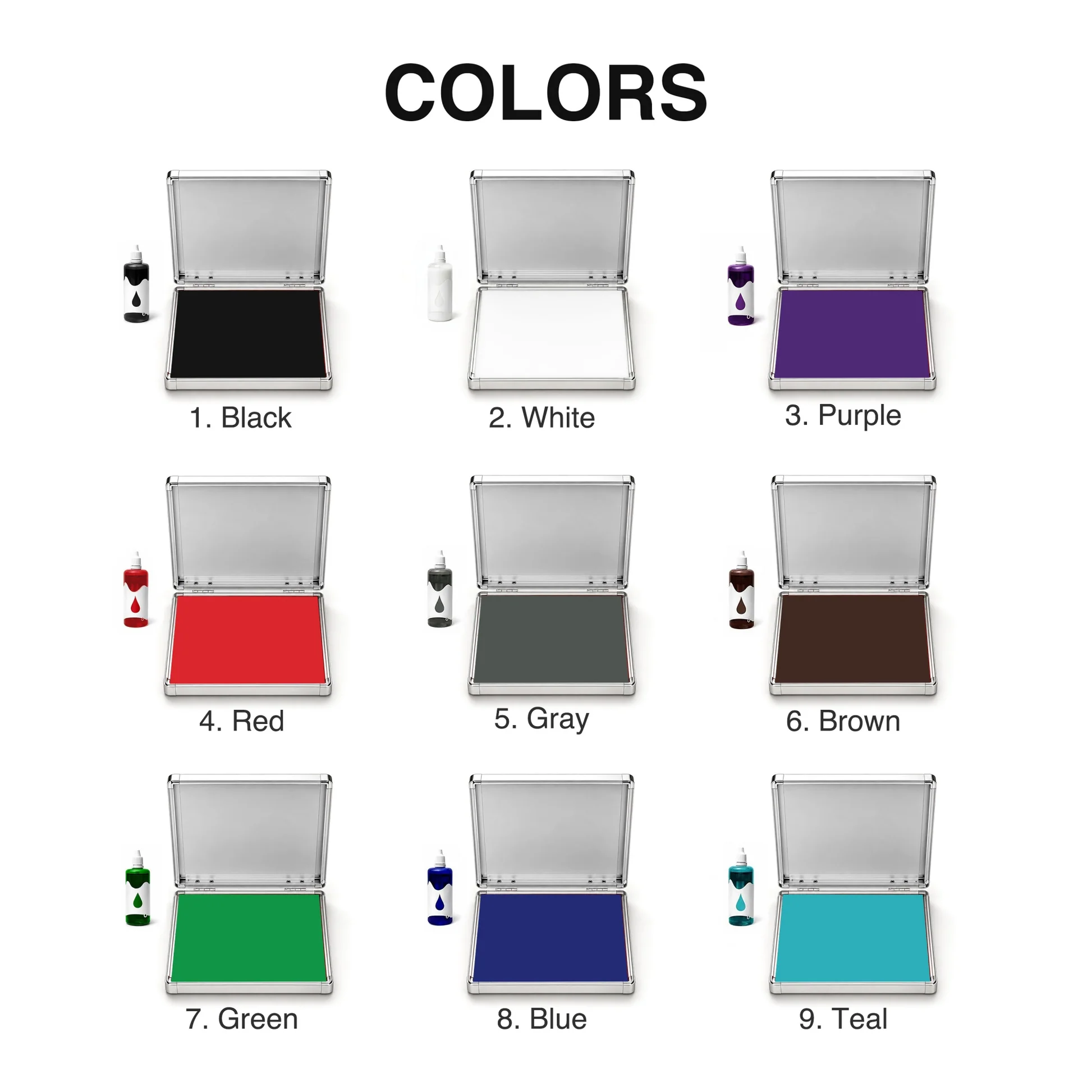 Extra Large Quick-Dry Multi-Color Ink Pad with Metal Case Extra Large Quick Dry Multi Color Ink Pad With Metal Case41 2000