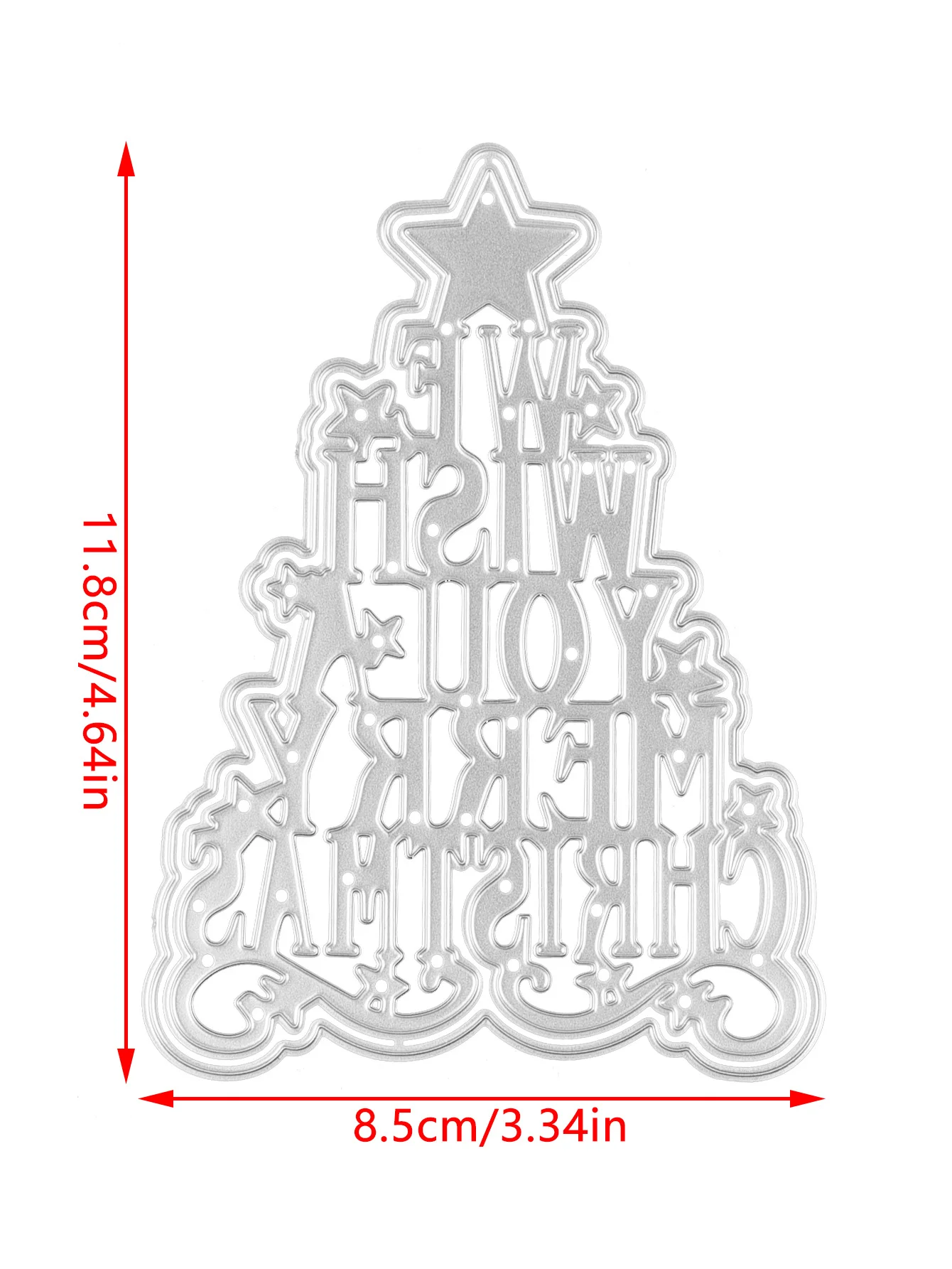 Merry Christmas Tree with Words Metal Cutting Dies Merry Christmas Tree With Words Metal Cutting Dies 2
