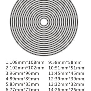 Nesting Circle Slimline Frame Cutting Dies-10