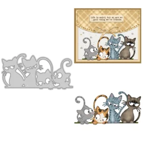 Sumflying Cute Cats Metal Cutting Dies