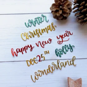 Sumflying Christmas Greetings Metal Cutting Dies