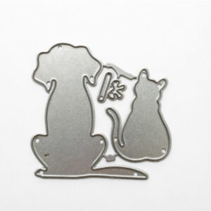 Puppy and Kitten Metal Cutting Dies - 5.5 x 5.5 cm (approx. 2.2 x 2.2 in) steel die for scrapbooking and card making