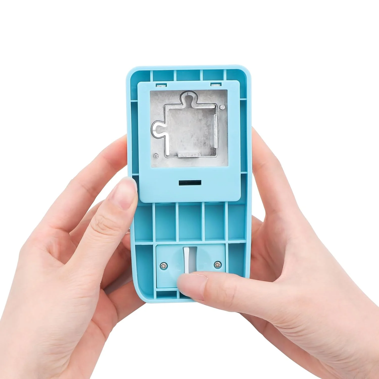 Sumflying 1-Inch Jigsaw Puzzle Punch - Custom Photo Puzzle Cutter for DIY Paper Craft & Scrapbooking Puzzle Hole Puncher 4