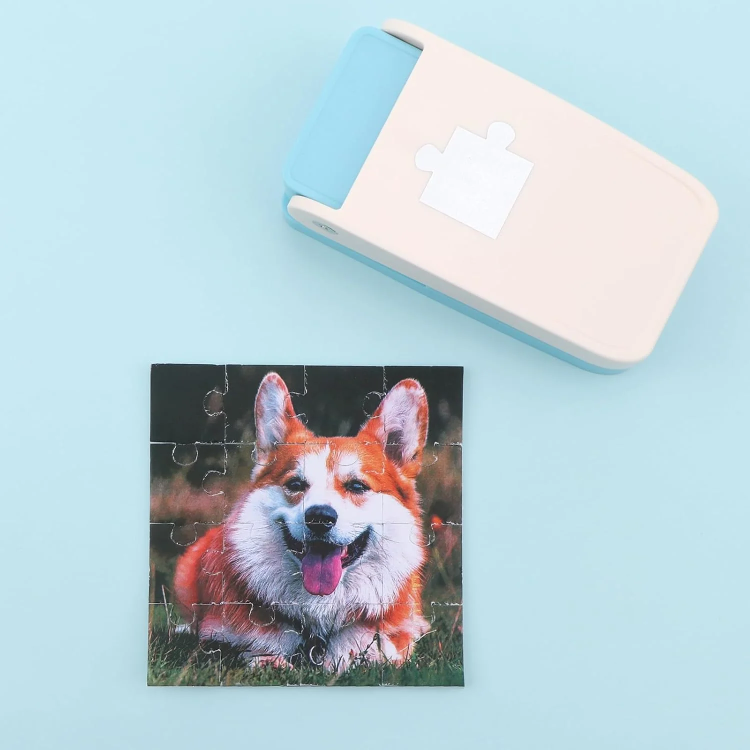 Sumflying 1-Inch Jigsaw Puzzle Punch - Custom Photo Puzzle Cutter for DIY Paper Craft & Scrapbooking Puzzle Hole Puncher 7
