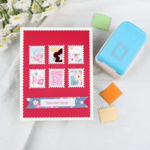 Sumflying Scalloped Edge Stamp Punch - Rectangular Embossing Rectangular Scalloped Edge Embossing Hole Paper Puncher 3