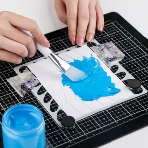Sumflying Magnetic Glass Craft Mat Sumflying All-in-One Magnetic Glass Craft Mat for Cutting Stamping Heat Embossing and Hot Glue - image 2