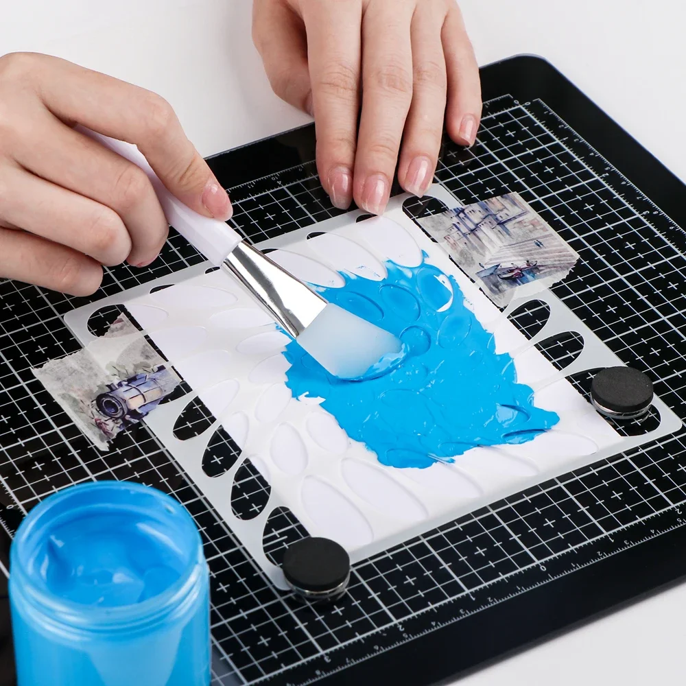 Sumflying All-in-One Magnetic Glass Craft Mat for Cutting Stamping Heat Embossing and Hot Glue – image 2 Sumflying All-in-One Magnetic Glass Craft Mat for Cutting Stamping Heat Embossing and Hot Glue - image 2