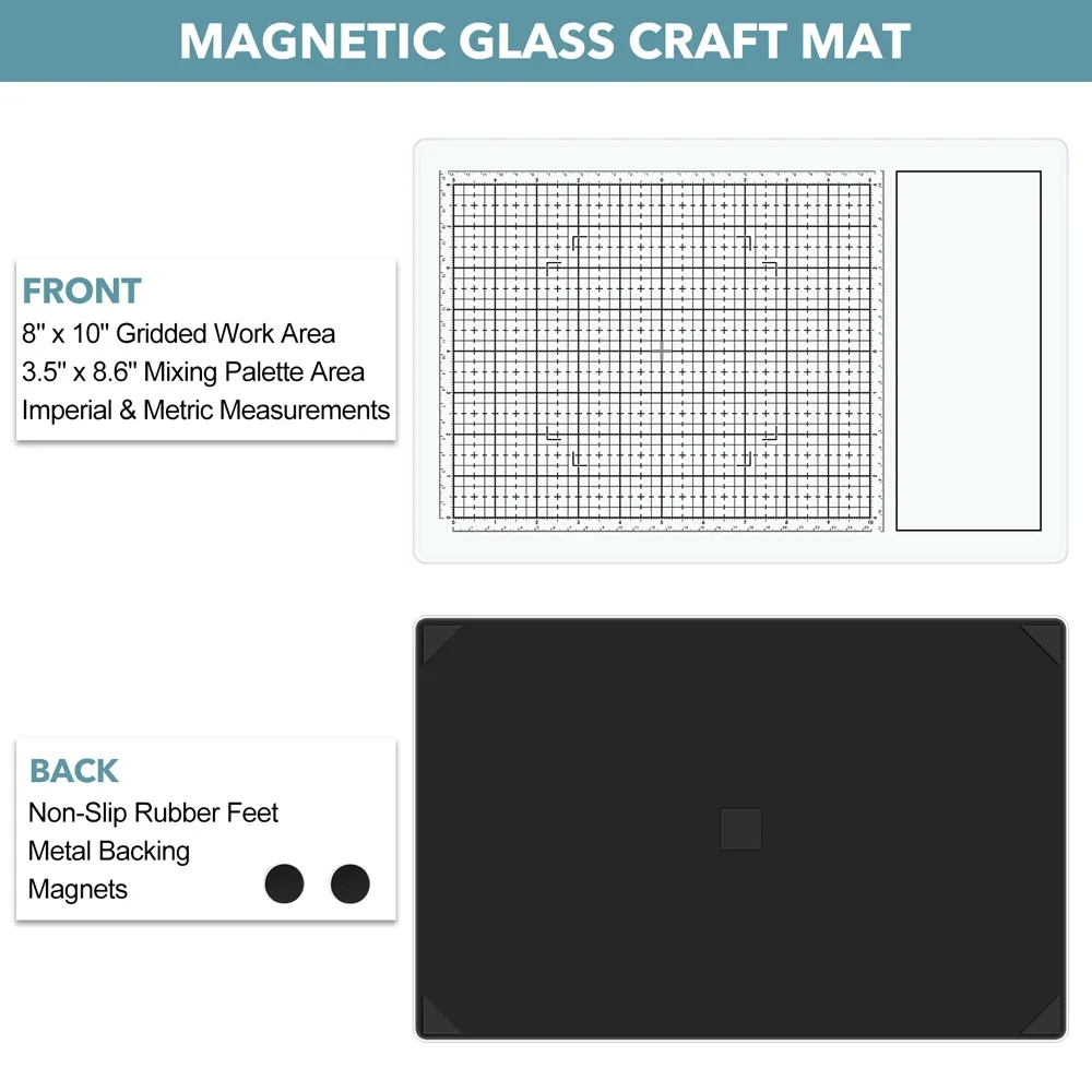 Sumflying All-in-One Magnetic Glass Craft Mat for Cutting Stamping Heat Embossing and Hot Glue – image 7 Sumflying All-in-One Magnetic Glass Craft Mat for Cutting Stamping Heat Embossing and Hot Glue - image 7