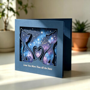 Sumflying Love Cats Heart Metal Cutting Dies (2)