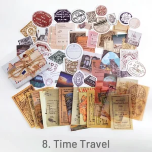 Vintage Assorted Material Sticker Pack - Travel, Butterfly, Mushroom, Astrology, Plant, Bill, Poster, Antique Vintage Assorted Material Sticker Pack Travel Butterfly Mushroom Astrology