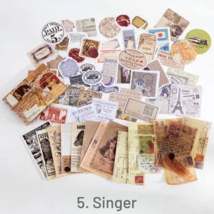 Vintage Assorted Material Sticker Pack - Travel, Butterfly, Mushroom, Astrology, Plant, Bill, Poster, Antique Vintage Assorted Material Sticker Pack Travel Butterfly Mushroom Astrology 1 3