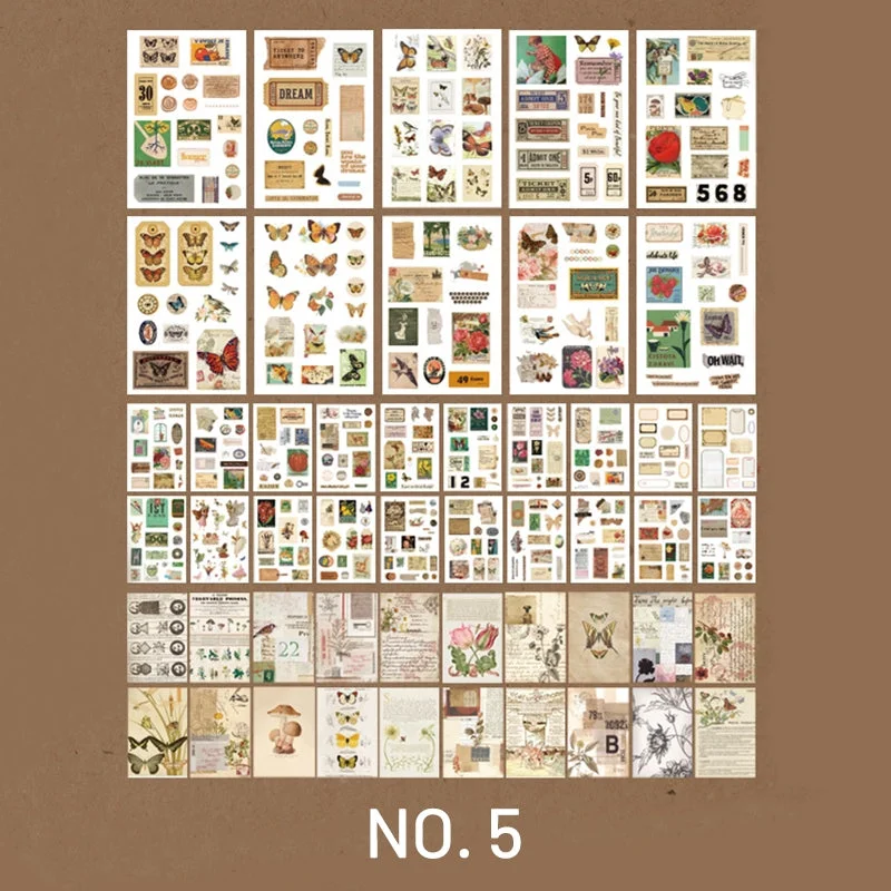 Vintage Mixed Washi Sticker Scrapbook Paper Book 3 Vintage Mixed Washi Sticker Scrapbook Paper Book 3