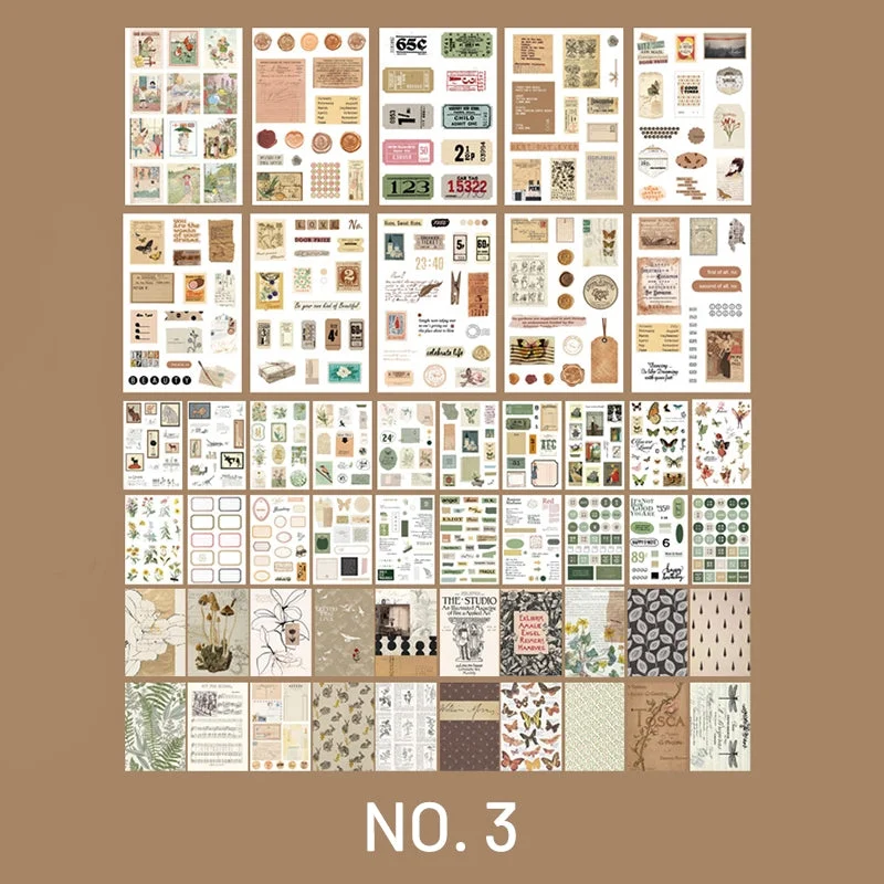Vintage Mixed Washi Sticker Scrapbook Paper Book 5 Vintage Mixed Washi Sticker Scrapbook Paper Book 5