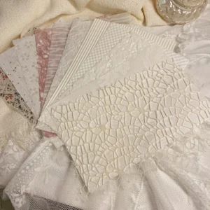 Vintage White Junk Journal Background Scrapbook Paper 2