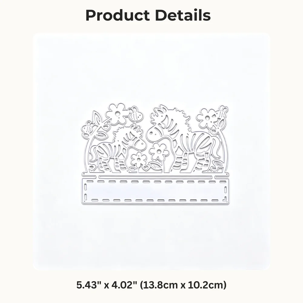 Sumflying Zebra in Flowers Metal Cutting Dies Zebra In Flowers Metal Cutting Dies