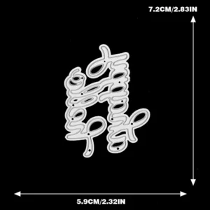 Sumflying "A Happy Hello" Phrase Metal Cutting Dies A Happy Hello Phrase Metal Cutting Dies 02