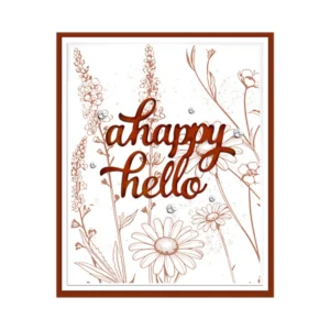 Sumflying "A Happy Hello" Phrase Metal Cutting Dies A Happy Hello Phrase Metal Cutting Dies 03