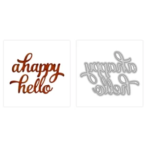 Sumflying "A Happy Hello" Phrase Metal Cutting Dies A Happy Hello Phrase Metal Cutting Dies 04