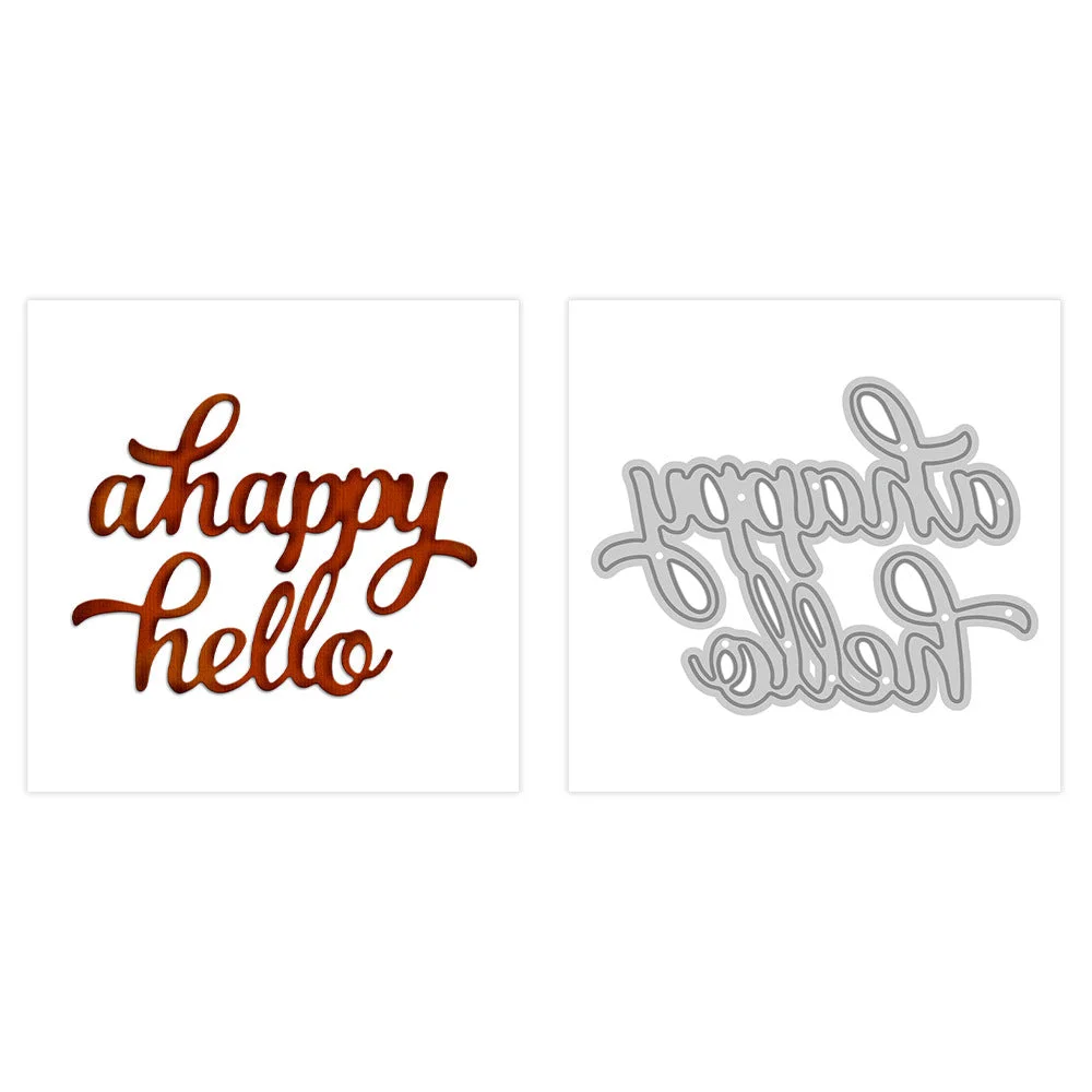 A Happy Hello Phrase Metal Cutting Dies 04 A Happy Hello Phrase Metal Cutting Dies 04