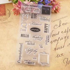 A Phrase Of Welcome Stamp Set A Phrase Of Welcome Stamp Set - size chart | clear stamp