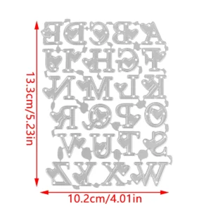 A-Z Alphabets with Love main product photo | word metal cutting dies