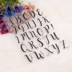 A-Z English Alphabet Stamp Set - lifestyle photo | clear stamp