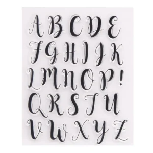 A-Z English Alphabet Stamp Set - packaging photo | clear stamp
