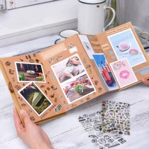 Sumflying Accordion-Style Foldable 3D Scrapbook - 6 x 10.4 in, 5.5 x 8.1 in, 4.3 x 6.7 in - image 2