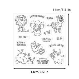 Sumflying African Animals Safari Clear Stamps African Animals Clear Stamps 02