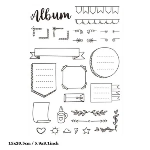 Album Borders Stamp Set - main product photo | clear stamp