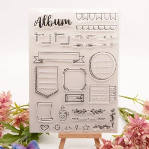 Album Borders Stamp Set - detail view | clear stamp