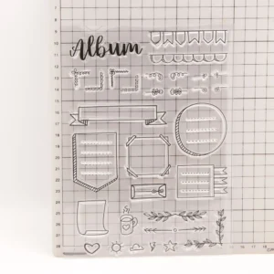 Album Borders Stamp Set - lifestyle photo | clear stamp