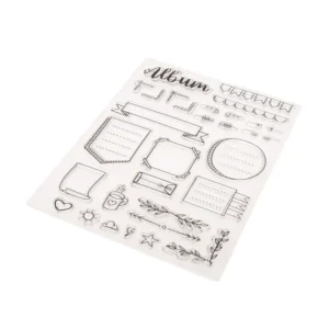 Album Borders Stamp Set - packaging photo | clear stamp