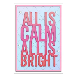 Sumflying "ALL IS CALM ALL IS BRIGHT" Phrase Metal Cutting Dies All Is Calm All Is Bright Phrase Metal Cutting Dies 03