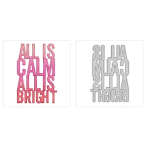 Sumflying "ALL IS CALM ALL IS BRIGHT" Phrase Metal Cutting Dies All Is Calm All Is Bright Phrase Metal Cutting Dies 04