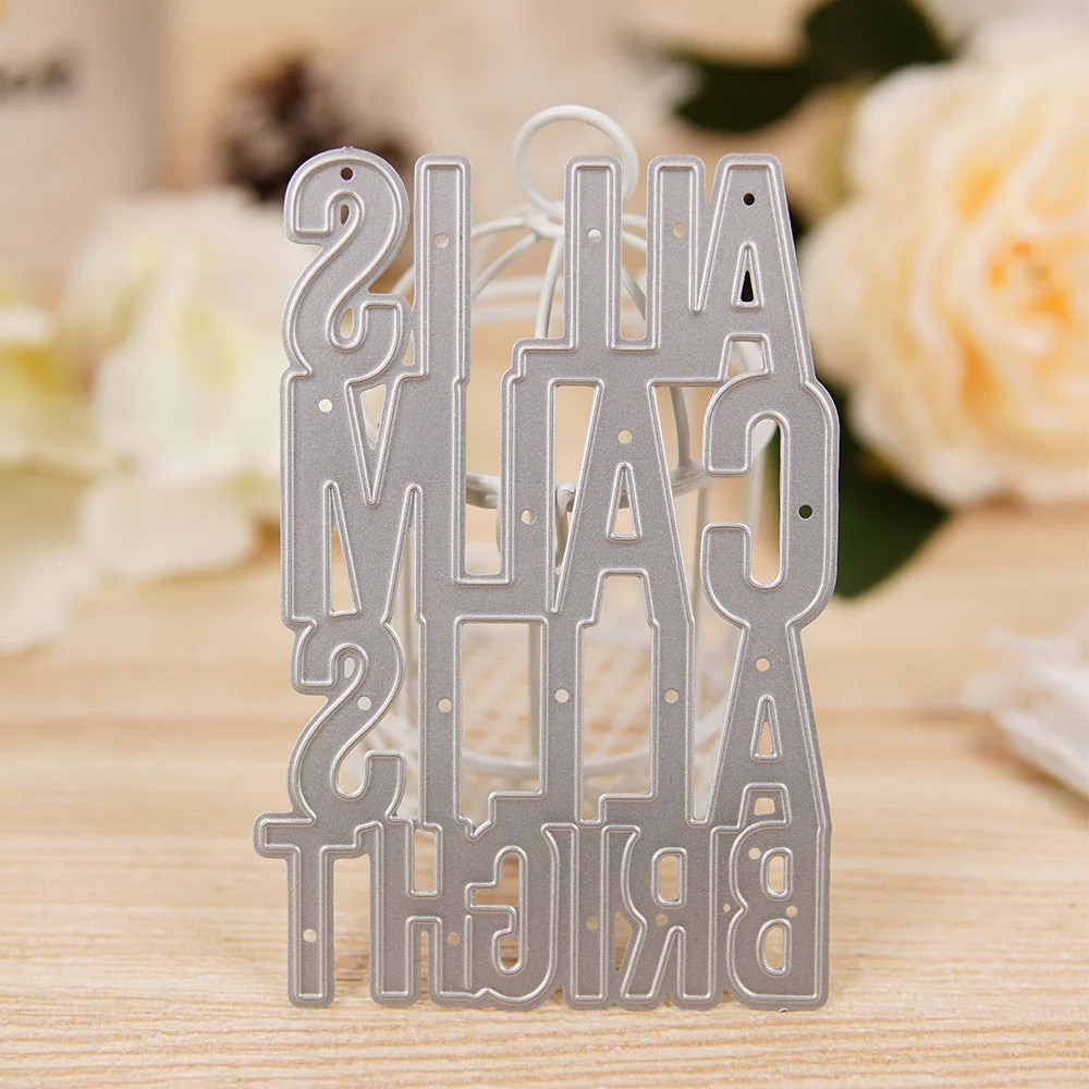All Is Calm All Is Bright Phrase Metal Cutting Dies 05 All Is Calm All Is Bright Phrase Metal Cutting Dies 05