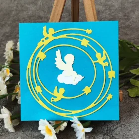 Angel Children with Round Ring Metal Cutting Dies
