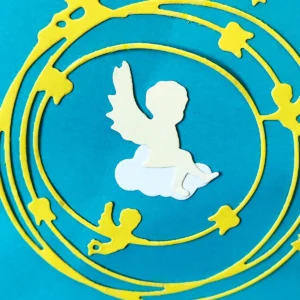 Angel Children with Round Ring Metal Cutting Dies Package View - 240-DC-1869