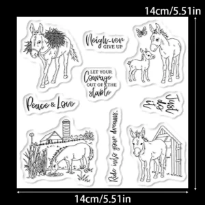 Sumflying Animal Horse Farm Ranch Clear Stamps Animal Horse Clear Stamps 02