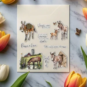 Sumflying Animal Horse Farm Ranch Clear Stamps Animal Horse Clear Stamps 06