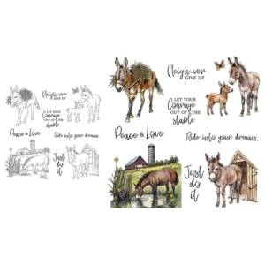 Sumflying Animal Horse Farm Ranch Clear Stamps Animal Horse Clear Stamps 07