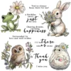 Animals And Flowers Clear Stamps 2 00