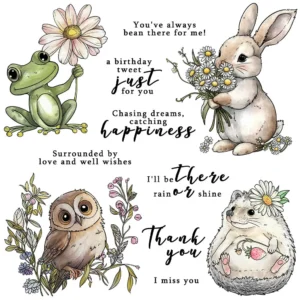 Animals And Flowers Clear Stamps 2 00