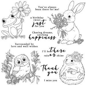 Animals And Flowers Clear Stamps 2 07
